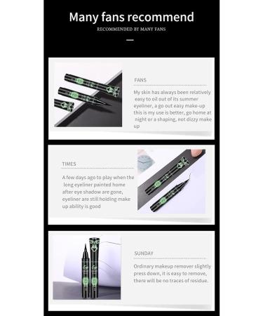 Eyeliner - Quick-Drying Long-Lasting Waterproof Eyeliner Liquid - Liquid Eyeliner Precise Ultra Fine Non-fading Liquid Eyeliner for Women Girls Pochy Green - Buy Online on GoSupps.com