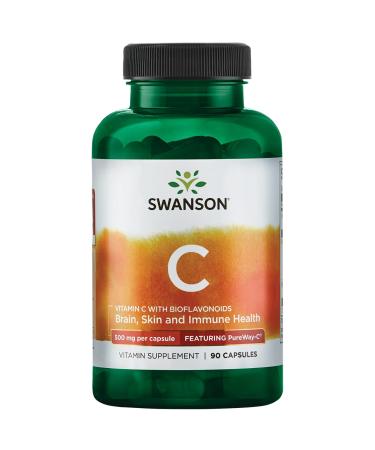 Swanson Pureway-Vitamin C 500 Milligrams with Bioflavonoids 500 Milligrams 90 Capsules