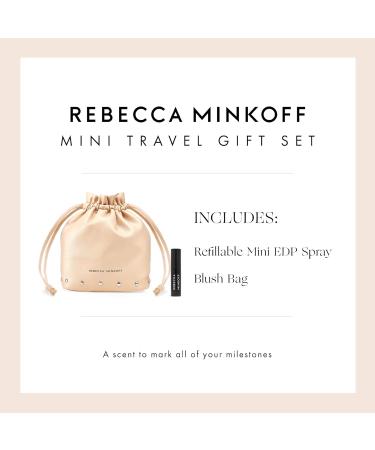 Rebecca Minkoff Mini Travel Gift Set - Notes of Cardamom Jasmine and Tonka Bean - Delivers Sensuality and Warmth - Perfect for Perfume Lovers - Includes EDP Refillable Spray and Blush Bag - 2 pc - Buy Online on GoSupps.com
