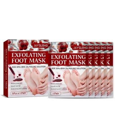 5 Pairs Moisturizing Foot Masks | Effective Corneal Remover Socks for Soft Smooth Feet - Buy Online on GoSupps.com