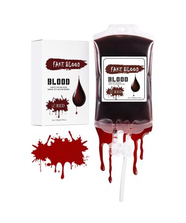 Liquid face paint | 170 ml waterproof Halloween Red and blue makeup for women and men | Spooky party supplies