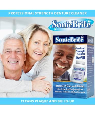 SonicBrite High Intensity Dental Cleaning Powder - Freshen Dentures, Retainers, Night Guards & Aligners - Removes Stains & Plaque - Buy Online on GoSupps.com