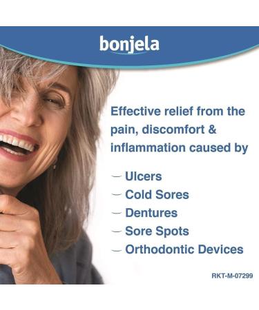Bonjela Antiseptic Pain-Relieving Gel for Mouth Ulcer Treatment Cold Sores Dentures and Mouth Inflammation 15g x2 (Pack of 2) 15.00 g (Pack of 2) - Buy Online on GoSupps.com