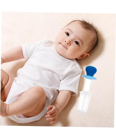 Gleavi Baby Food Container Set | 2-Piece Liquid Pacifier Dispenser for Infants & Premature Babies | Colostrum Feeder for Easy Feeding | Blue Baby Barrel Feeder 14x4.6x2 cm - Buy Online on GoSupps.com