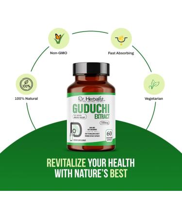 Dr. HERBALIST Guduchi Extract 350mg 60 Vegan Capsules |10:1 Extract 3 500mg Raw Herb | Premium Giloy Powder Supplement | Natural Herbal Support | Gluten-Free Guduchi 1 - Buy Online on GoSupps.com