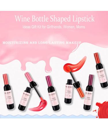 6 Colors Wine Lipstick Matte Long Lasting Waterproof Lip Tint Set - Valentine's Day Gift for Women & Girlfriends - Buy Online on GoSupps.com