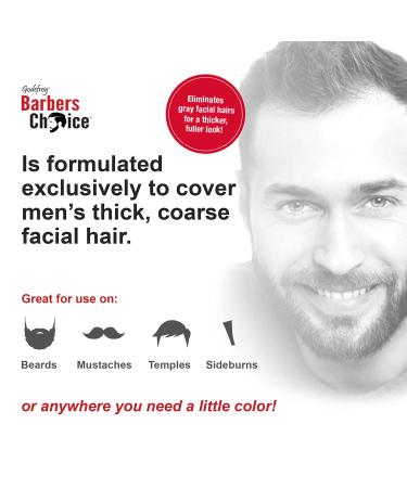 Godefroy Barbers Choice Beard and Mustache Dye for Men - Natural Black, 6 Weeks of Gray Hair Coverage - 3 Applications - Buy Online on GoSupps.com