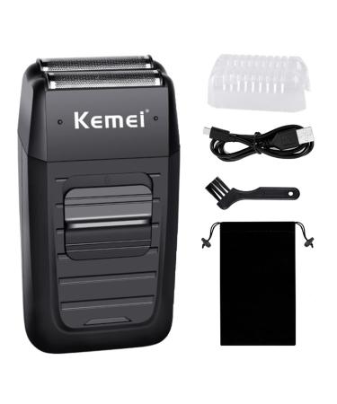KEMEI Men's Reciprocating Cordless Razor Electric Rechargeable Razor Precision Beard Sideburn Trimmer Razors Twin Blade Multifunction Grooming Razor