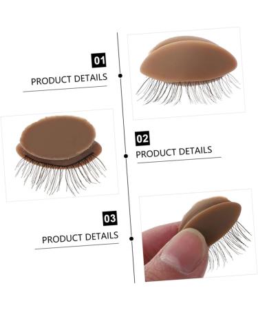 Angoily 6 Pairs Removable Eyelids Replacement Extension Eyelids Replacement Eyelids Tool Eyelash Tool Manikin Makeup Replacement Eyelids Exercise Device Detachable Silica Gel - Buy Online on GoSupps.com