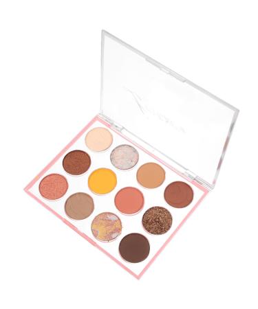 NOLITOY 12 Girds Colorful Matte Shimmer Eyeshadow Palette for Eye Makeup High Pigmented Eye Shadow Primer Powder Palet A As Shown