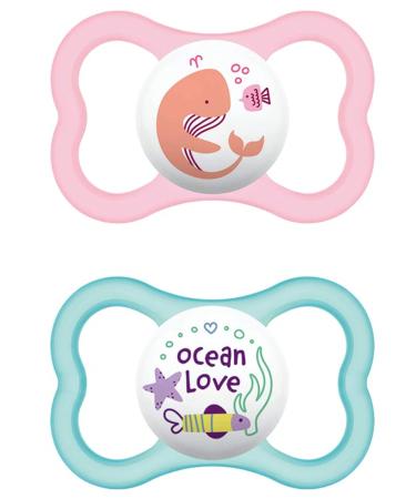 MAM AIR Silicone 16+ Months Twin Pack for Girls
