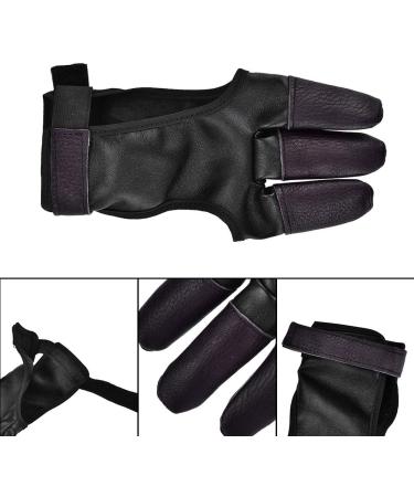 VGEBY Archery Finger Glove  Faux Cowhide Three Finger Recurve Bow Archery Glove for Hunting Shooting Bow - Buy Online on GoSupps.com