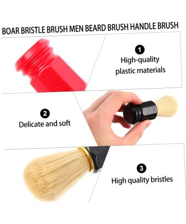 Beavorty 3-Piece Wood Shaving Brush Set | Men's Barber Tools & Neck Duster | Perfect for Beard Grooming & Shaving Salon Use - Buy Online on GoSupps.com
