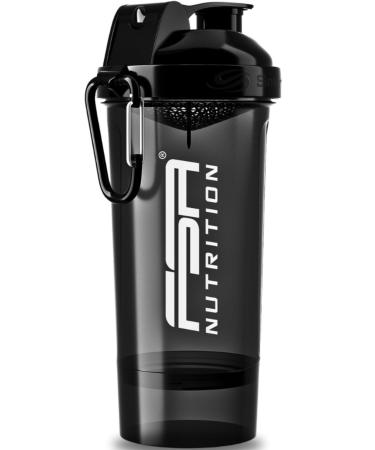 Shaker MEGAMAX 700 Ml Nero, Senza BPA, Con Colino E Misurino, Lavabile In Lavastoviglie, Perfetto Per Frullati Proteici E Palestra