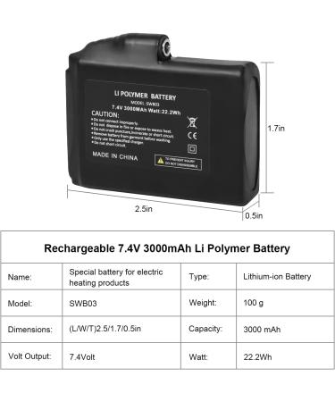 Rechargeable 7.4V Li-ion Battery - 2200mAh/3000mAh for Reliable Power | International Shipping Available - Buy Online on GoSupps.com
