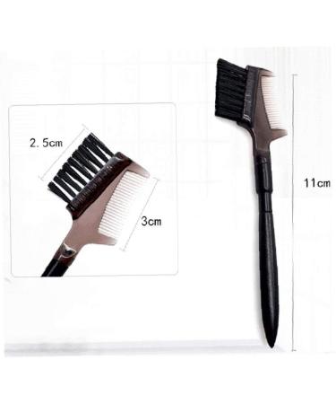 1pc Double Head Eyebrow Brush Eyelash Comb Curlers Brow Brush Makeup Grooming Tool for Brows Lashes - Buy Online on GoSupps.com