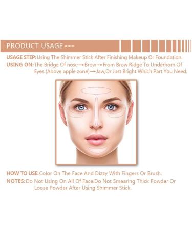 FILFEEL Highlighter Stick Highlight Powder Shade Contour Makeup Foundation Stick(2) - Buy Online on GoSupps.com