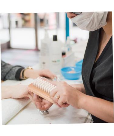 Beaupretty 1pc Nail Dust Brush Dual Side Nail Brush Wooden Nail Brush Wooden Fingernail Brush Pedicure Brush Wood Manicure Brush Toenail Nail Polish Clean Brush Sink Supplies Frosted - Buy Online on GoSupps.com