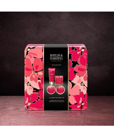 Baylis & Harding Boudoire Cherry Blossom Luxury Pamper Tin Gift Set - Vegan Friendly - Buy Online on GoSupps.com