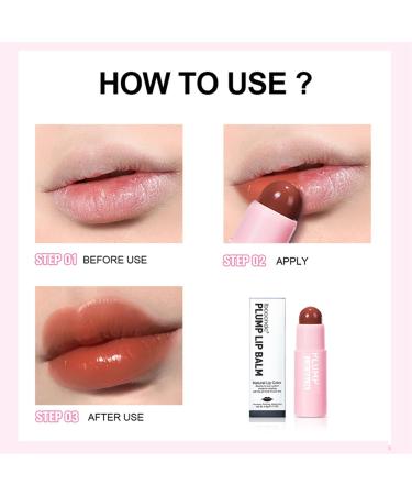 Plumping Lip Balm | Hydrating Tinted Lip Balm in 4 Colors | Nourishing Lipstick for Dry Cracked & Chapped Lips - Color 03 - Buy Online on GoSupps.com