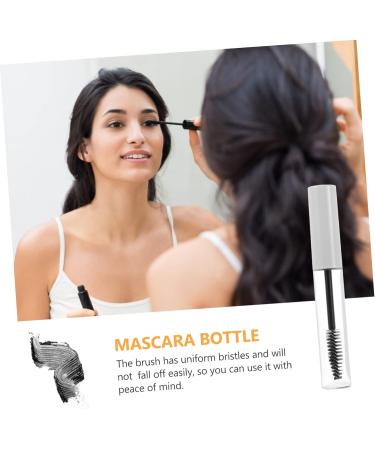 PLAFOPE 10pcs Eyelash Tube Eyelash Mascara Eyelash Brush Tubes Clear Mascara Tube Cosmetic White Plastic - Buy Online on GoSupps.com