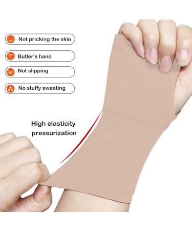 Buy XX-Large Beige Wrist Compression Sleeves for Arthritis Pain Relief | Breathable & Sweat-Absorbing Support for Men & Women - International Shipping Available - Buy Online on GoSupps.com