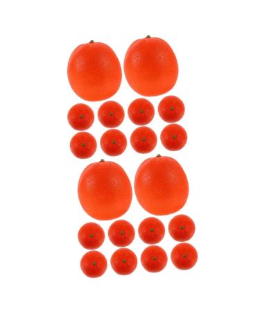HOMSFOU 20 pcs Imitation Oranges Adornment household orange Simulation Oranges Decor Fruit Model Medium fruit Model decorate props light house decorations for home