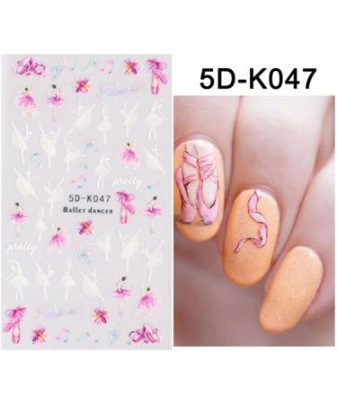 Nail Water Slides DIY Manicure Decor Nail Art Decoration White Flowers Butterfly-shape Design Water Transfer Stickers 5D Embossed Nail Sticker(4 Multicolor) Multicolor4 - Buy Online on GoSupps.com