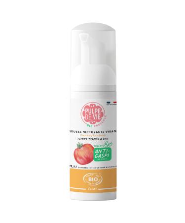 Pulpe de Vie - Organic Frimousse Cleansing Foam 125 ml - Anti-waste! Tomato - Cleansed & Revitalized Skin - Clear and Purified Skin