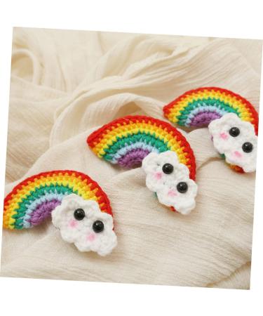 FRCOLOR 1 Pair Rainbow Barrettes Girl Hair Barrettes Snap Side Clamp Hair Bang Clip Cartoon Hair Clips Decorative Hair Clips Colorful Hair Clips Hair Pin Wild Child Wool Felt Alloy - Buy Online on GoSupps.com