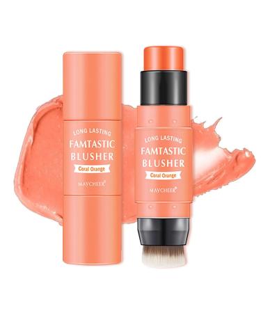 Milk Blush Stick Double Head Blush Sticks - Cream Blush Makeup for All Skin Tones 2 in 1 Double-Head Blush and Lipstick Makeup for Women and 3#