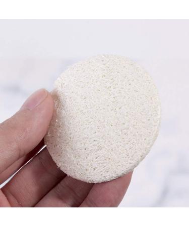 Beavorty Round Loofah Makeup Remover Puffs - 10Pcs Natural Exfoliating Face Pads for Facial Cleansing - Buy Online on GoSupps.com