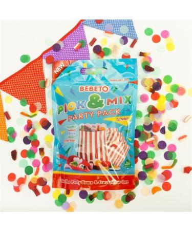 Bebeto Pick & Mix Party Pack - 750g Halal Certified Candy with Gummy Sweets, Marshmallows, Scoop, Stickers, Goodie Bags - Single Pack - Buy Online on GoSupps.com