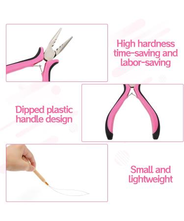 Hair Extension Pliers 3 Piece Professional Hair Extension Kit Hair Extension Tools with 3 Hole Hair Extension Clamp Loop Needle Threader and Pull-Out Needle for Nano Beads and Micro Link Beads - Buy Online on GoSupps.com