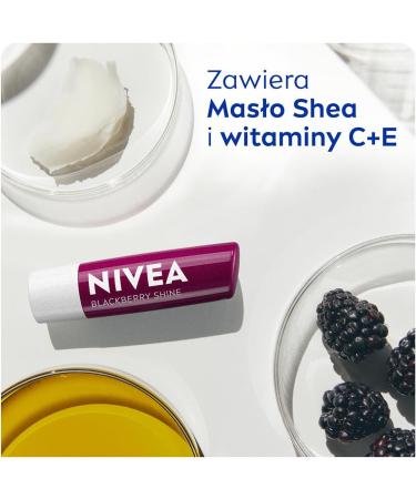 NIVEA Blackberry Shine Lipstick 4.8 g of care - Buy Online on GoSupps.com