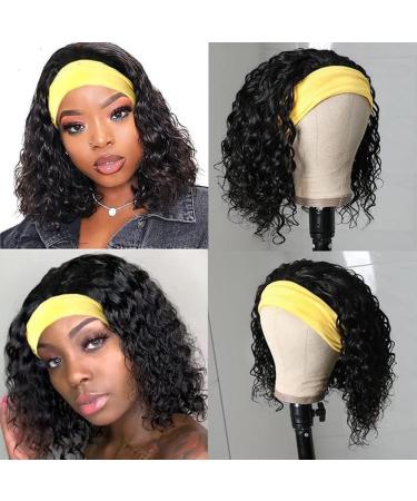 Feibibin 12 Inch Real Hair Headband Wig - Natural Curly Style for Black Women - Buy Online on GoSupps.com