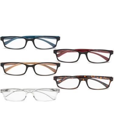 Eyekepper 5 Pairs +2.00 Comfort Reading Glasses for Men & Women - Multicolor Set | International Shipping Available - Buy Online on GoSupps.com