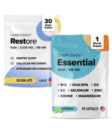 Complement Essential & Restore Bundle | Vegan Multivitamin + Nighttime Recovery Support