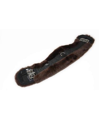 Engel Reitsport Lambskin Saddle Girth Dressage Short Girth Moon Girth MGURT Lambskin mocha Length 20" 50cm - Buy Online on GoSupps.com