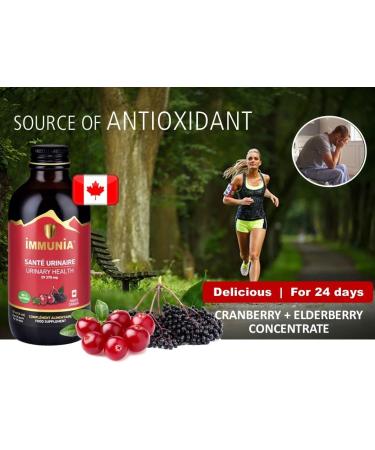 Immunia Cranberry & Elderberry Concentrate from Canada - Natural Antioxidant for Urinary Health - 5 ml/Day - Buy Online on GoSupps.com