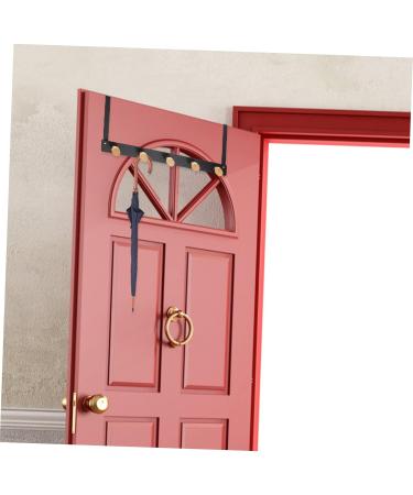 Mikinona Cloth Hooks Door Rear Punch- Back Over Home for Organizer Clothing Rack The Hook Towel Punch Hanging 50X8cm Black - Buy Online on GoSupps.com