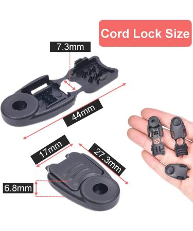 20 Pack Black Zipper Pull Cord Ends Stopper Paracord Clips - DIY Replacement for Sneakers & Clothing - Buy Online on GoSupps.com