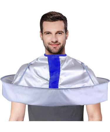 Hair Cutting Cape Haircut Cape Barber Cape Hair Catcher Hair Cape Hair Cutting Tools Umbrella Barber Salon Cape Salon Stylist Hairdressing (Adult,Silvery and Blue)