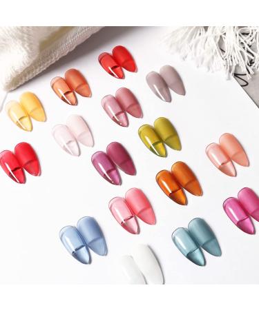 16 Colors Gel Nail Polish Set - Bright Jelly UV LED Nail Art Kit for Salon or DIY at Home - Perfect Gift for Women - Buy Online on GoSupps.com