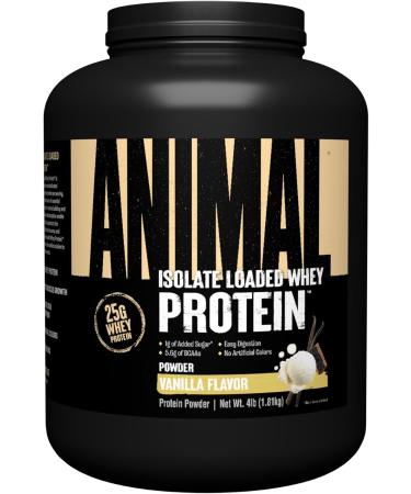 Animal Whey Isolate Protein Powder Loaded Cookies & Cream 4 Pound & Vanilla 4 Pound - Buy Online on GoSupps.com