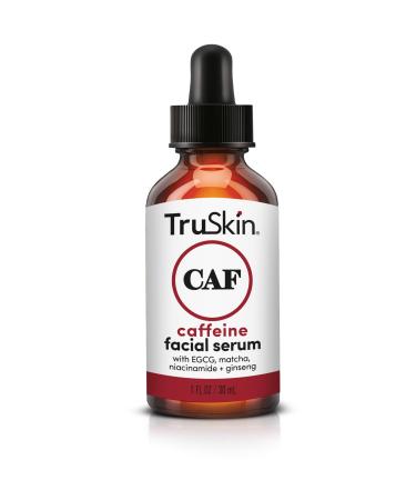 TruSkin Caffeine Face & Eye Serum - Energizing 5% Caffeine Serum with EGCG - Dark Circles Under Eye Treatment with Niacinamide Matcha and Ginseng - Reduce Eye Puffiness in 60 Days 1 Fl Oz