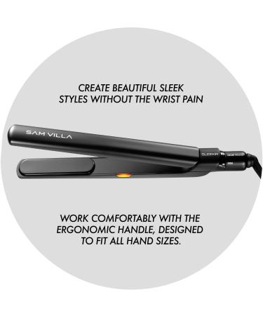 Sam Villa SLEEKR Professional Ceramic Tourmaline Ionic Flat Iron - Precision Heat Control for Silky Straight Hair | International Shipping - Buy Online on GoSupps.com