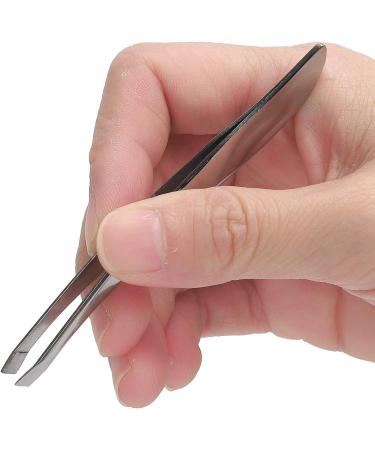 Premium Stainless Steel Eyebrow Tweezers - Comfortable Grip High Elasticity Durable & Precise Hair Removal - Buy Online on GoSupps.com