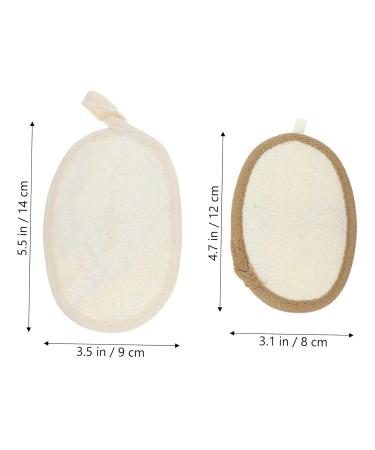 3 Pcs Loofah Bath Towel Set - Exfoliating Shower Scrubber & Sponge for Smooth Skin - Buy Online on GoSupps.com