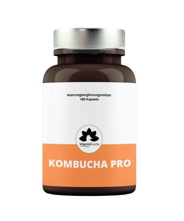 Kombucha capsules with vitamin E - 3 monthly supplies with 180 capsules - Kombucha mushroom - Premium vitamin E capsules with Kombucha extract from vitamin fox - Buy Online on GoSupps.com